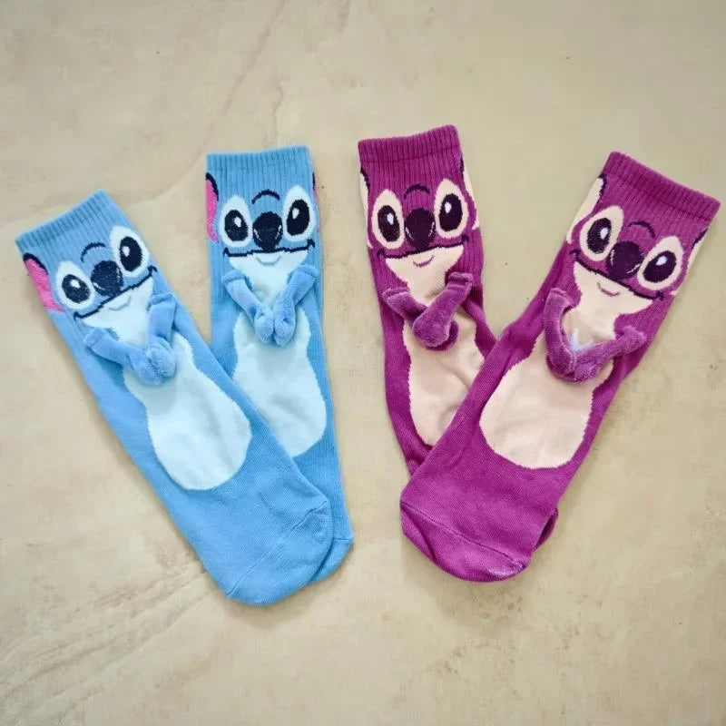 Meias Magnéticas de Casal Stitch - Mãos Dadas Disney