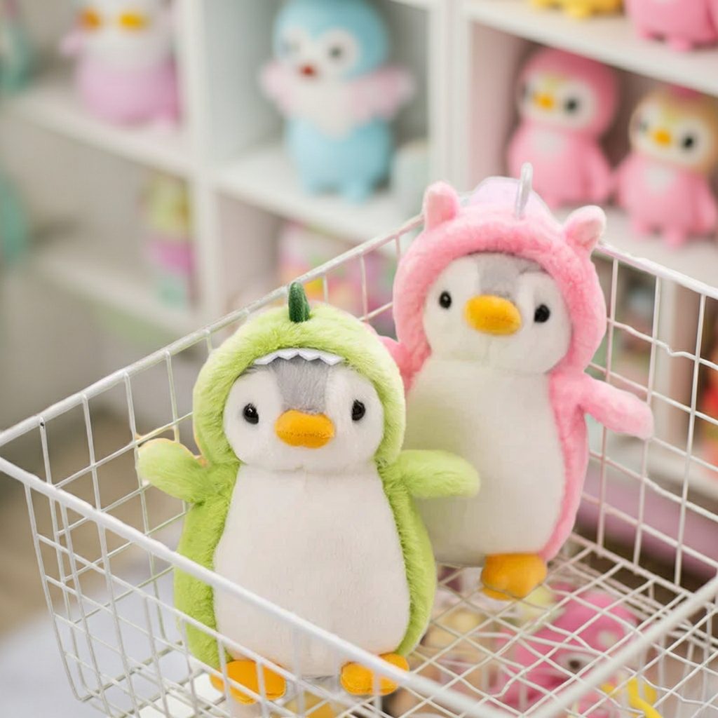 Pinguim Mágico - O Peluche que Muda de Humor 💙🐧