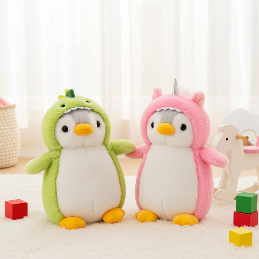 Pinguim Mágico - O Peluche que Muda de Humor 💙🐧